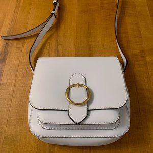 Banana Republic White Leather Cross-Body Bag